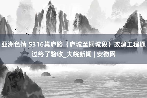 亚洲色情 S316巢庐路（庐城至桐城段）改建工程通过终了验收_大皖新闻 | 安徽网