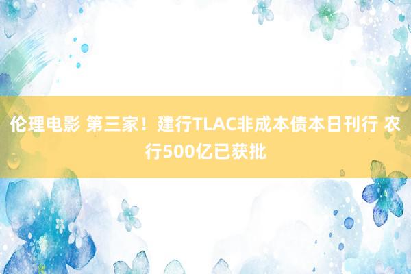 伦理电影 第三家！建行TLAC非成本债本日刊行 农行500亿已获批