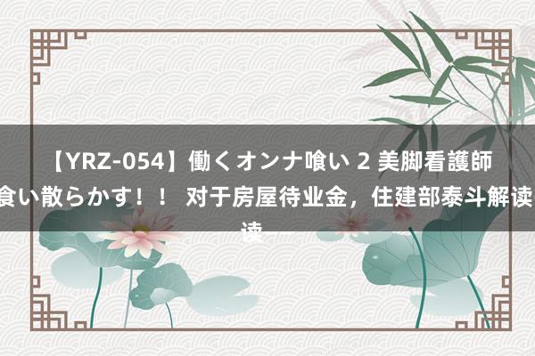 【YRZ-054】働くオンナ喰い 2 美脚看護師を食い散らかす！！ 对于房屋待业金，住建部泰斗解读——